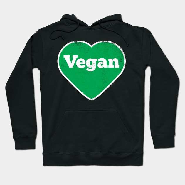 Vegan Heart - Distressed Hoodie by glutenfreegear